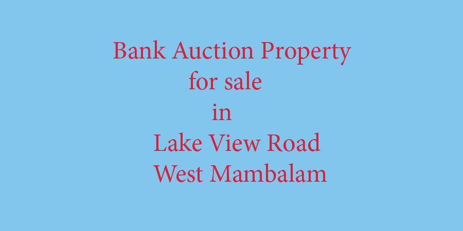 Bank property for sale in WestMambalam 