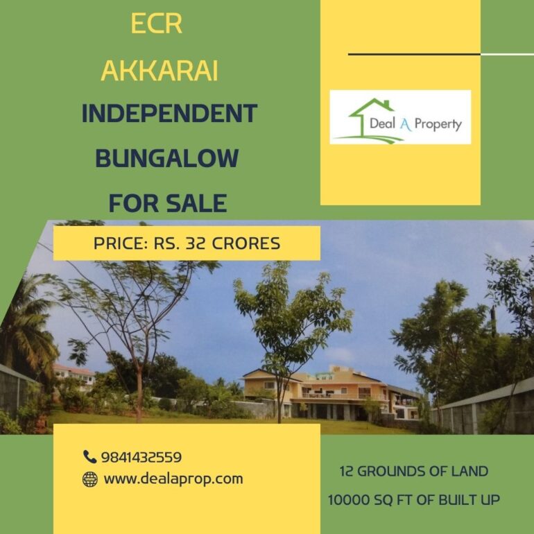 bungalow sale ecr sea cliff conclave akkarai