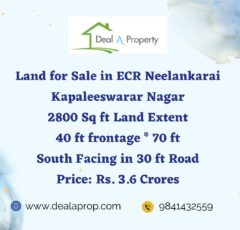 land sale neelankarai ecr chennai