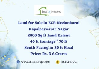 land sale neelankarai ecr chennai